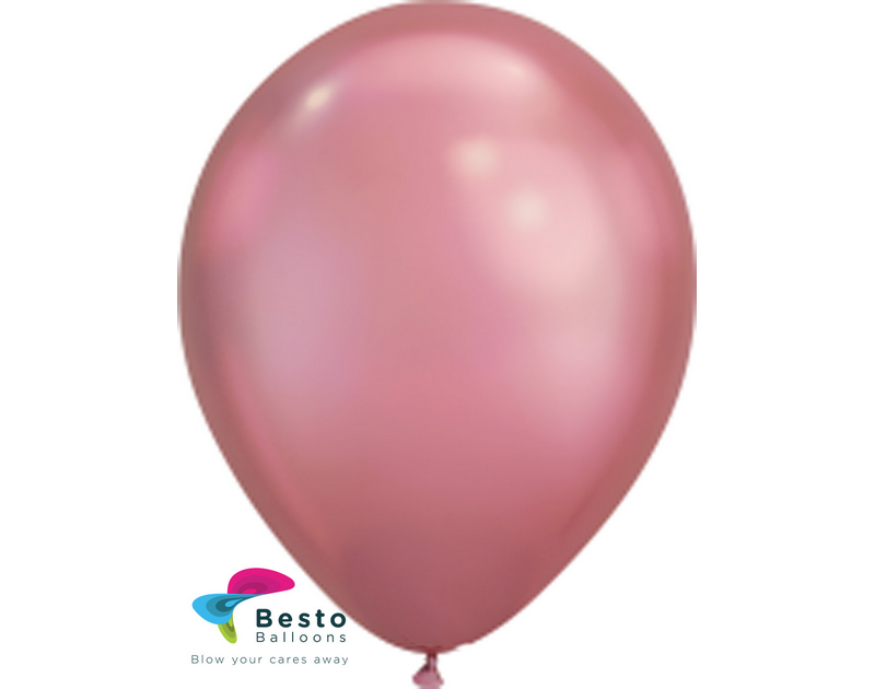 Pink Chrome Latex Balloon 12 inch