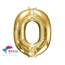 Golden Alphabet Foil Balloon "O"