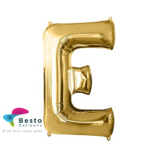 Golden Alphabet Foil Balloon "E"
