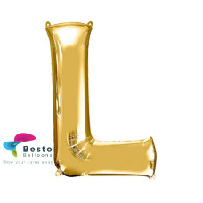 Golden Alphabet Foil Balloon "L"