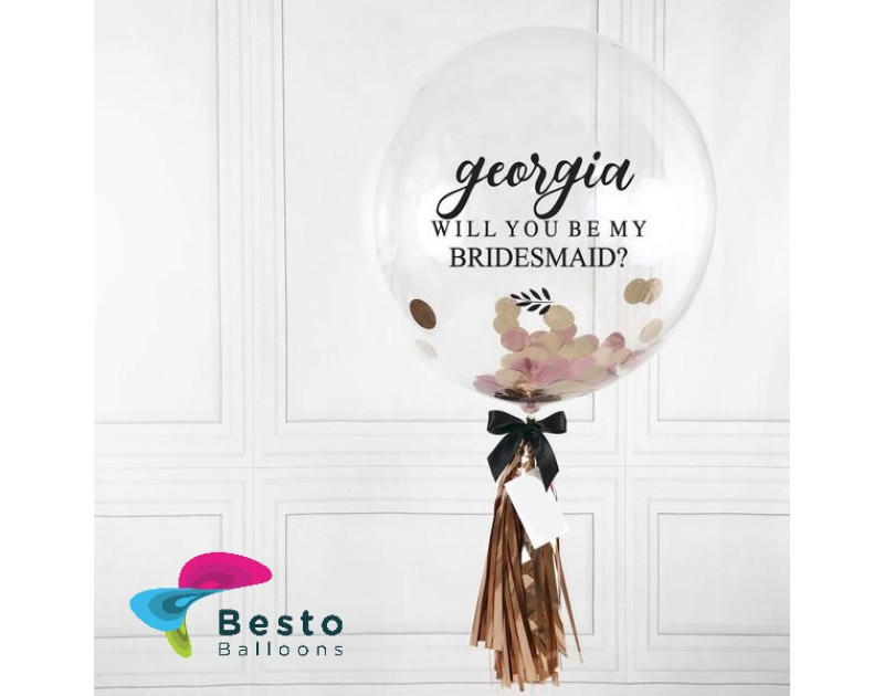 Bridesmaid Confetti Bubble Balloon