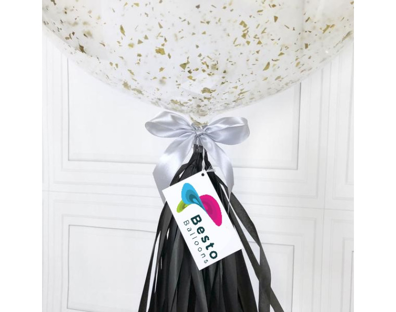 Gold Glitter Bubble Balloon