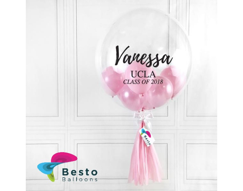 Pink Graduation Bubble Balloon