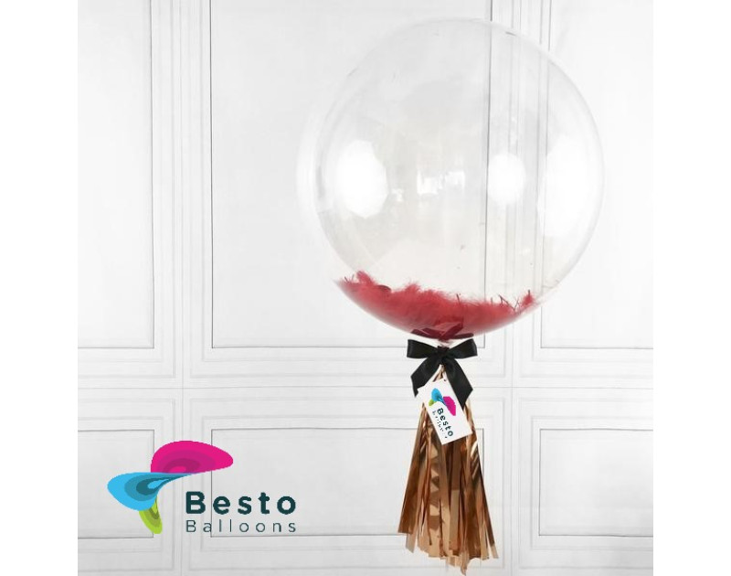 Valentine Feather Bubble Balloon