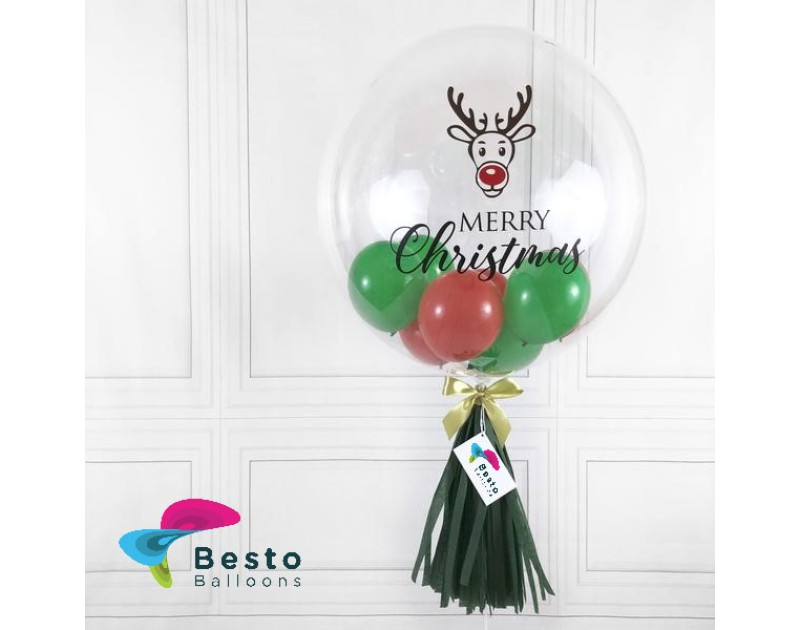 Christmas Rudolph Bubble Balloon
