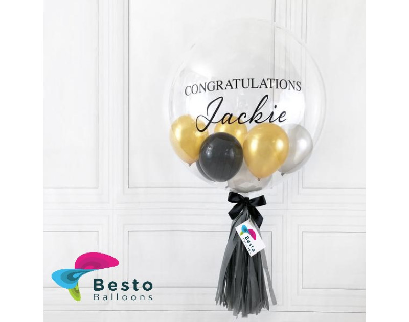 Silver Gold Mini Bubble Balloon