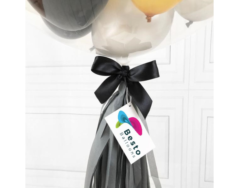 Silver Gold Mini Bubble Balloon