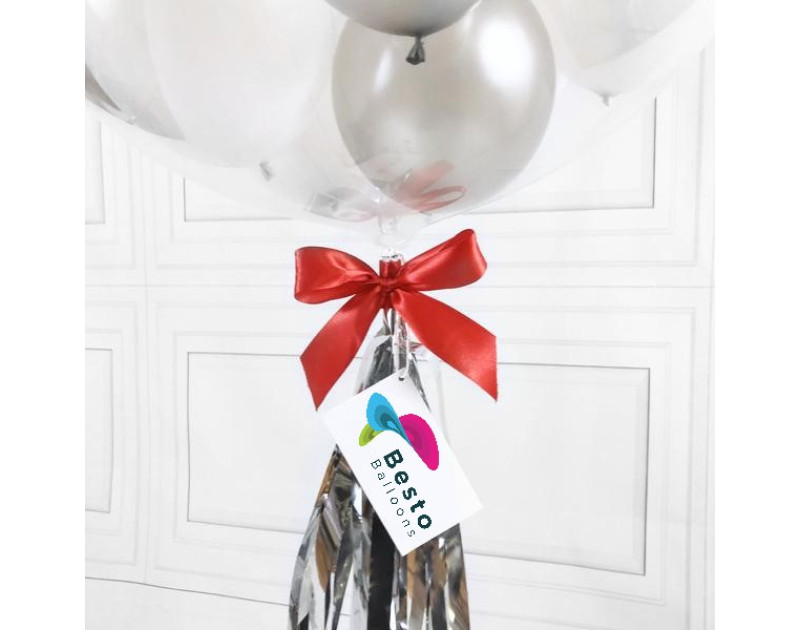 Silver Wedding Mini Bubble Balloon