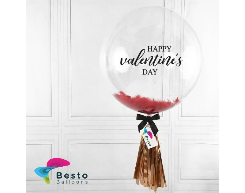 Valentine Feather Bubble Balloon