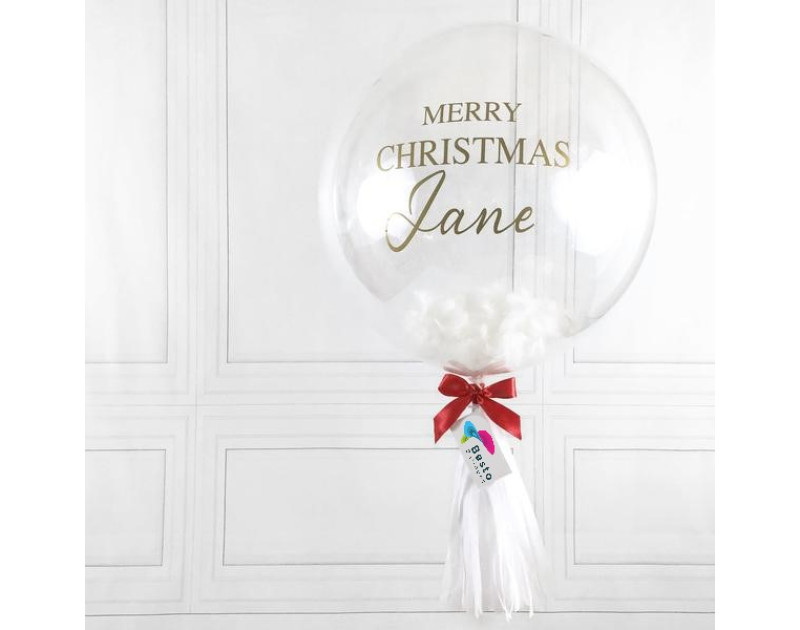 White Feather Bubble Balloon
