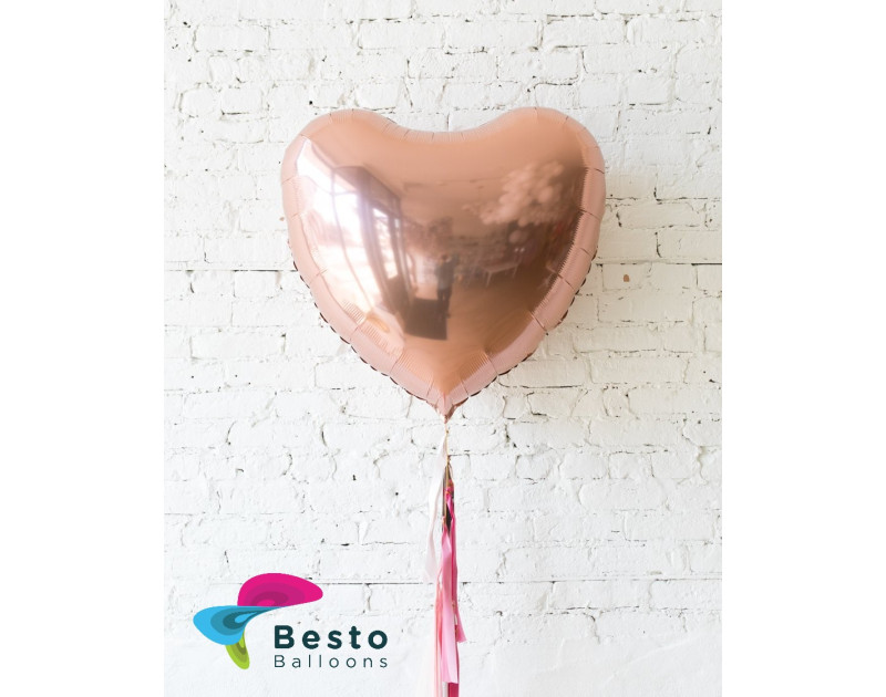 18in Rose Gold Heart Foil Balloon