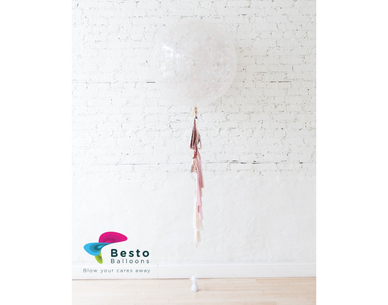 White Confetti Giant Balloon