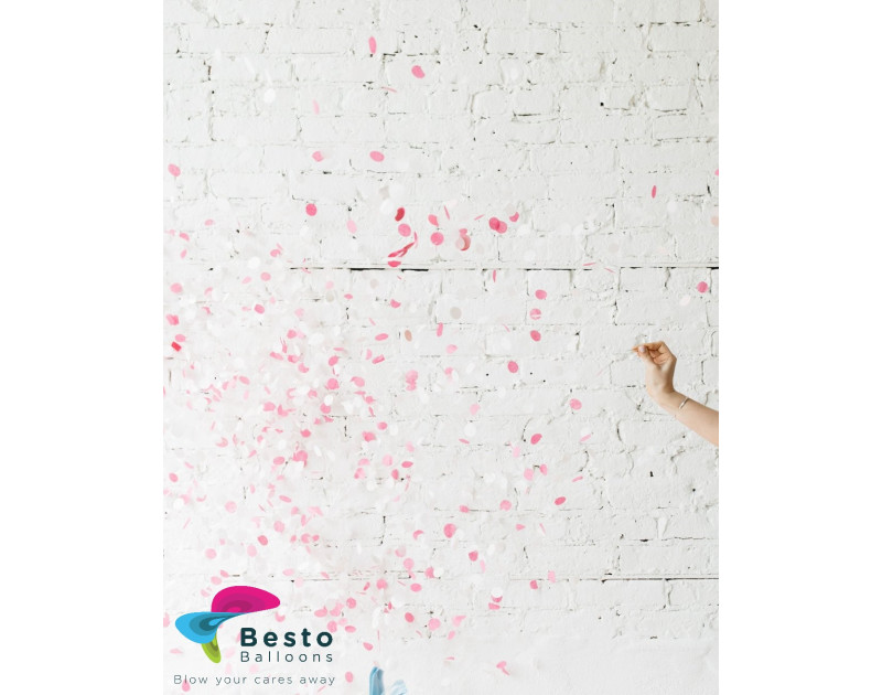 Frosted Pink Giant Balloon and Gender Reveal 