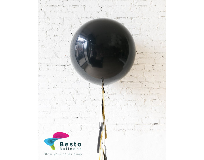 Personalized Black Congrats Balloon 