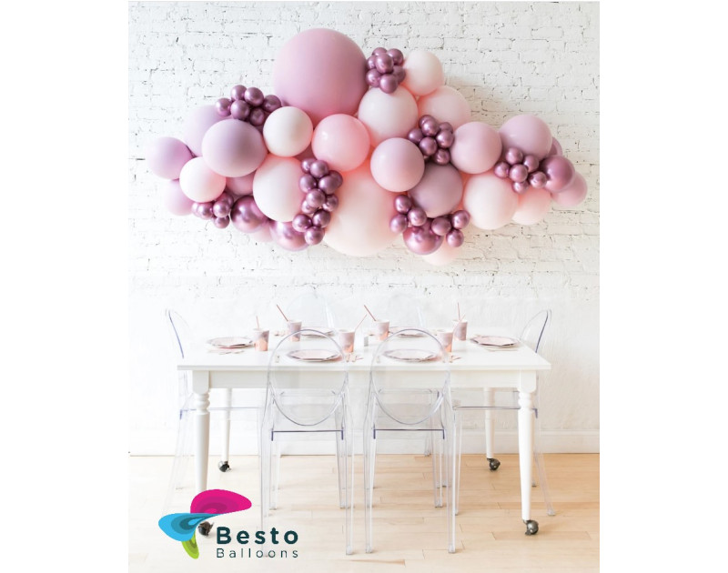 Floated Balloon Decoration Modern Mauve