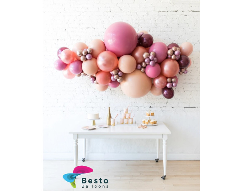 Floated Balloon Decoration Berry Blush 