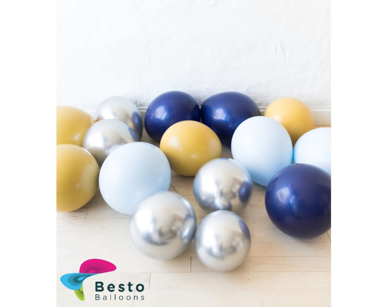 Floated Balloon Decoration Mid Century Hues