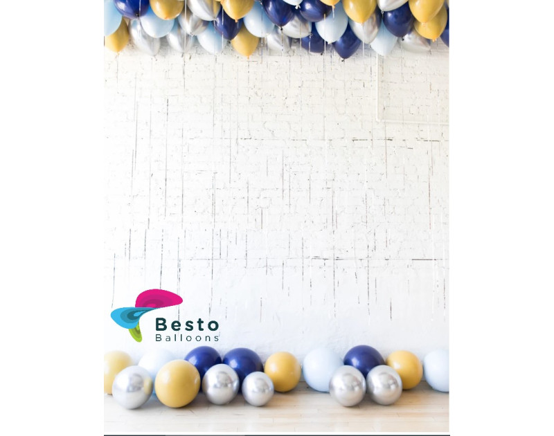 Floated Balloon Decoration Mid Century Hues