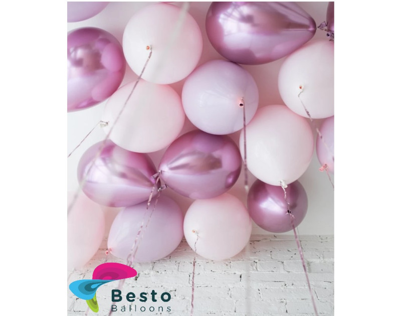 Floated Balloon Decoration Modern Mauve