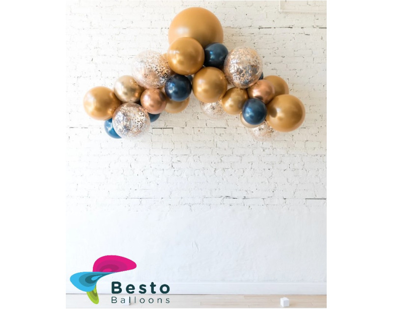 Floated Balloon Decoration Midnight Copper