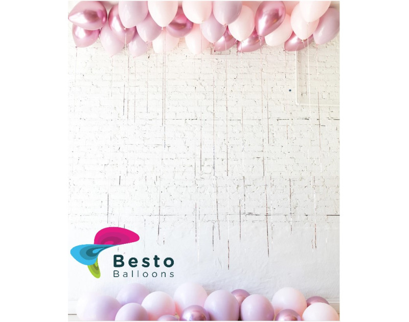 Floated Balloon Decoration Modern Mauve