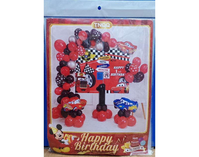 Cars Theme Balloons Garland Kit
