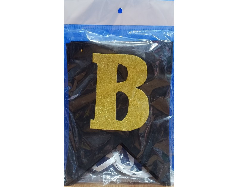Bride To Be Foam Glitter Chain Black And Golden