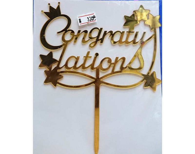Congratulations Cake Toppers Acrylic