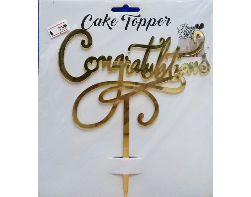 Congratulations Cake Toppers Acrylic