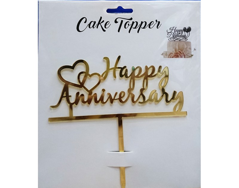 Acrylic Happy Anniversary Cake Toppers