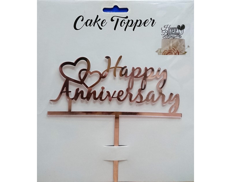 Acrylic Happy Anniversary Cake Toppers