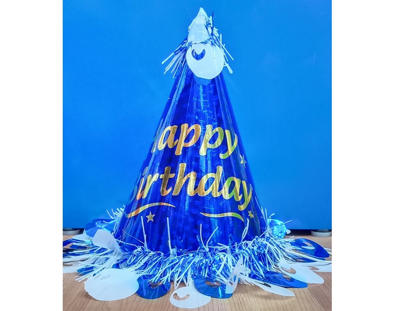 Happy Birthday Blue Cap Frill