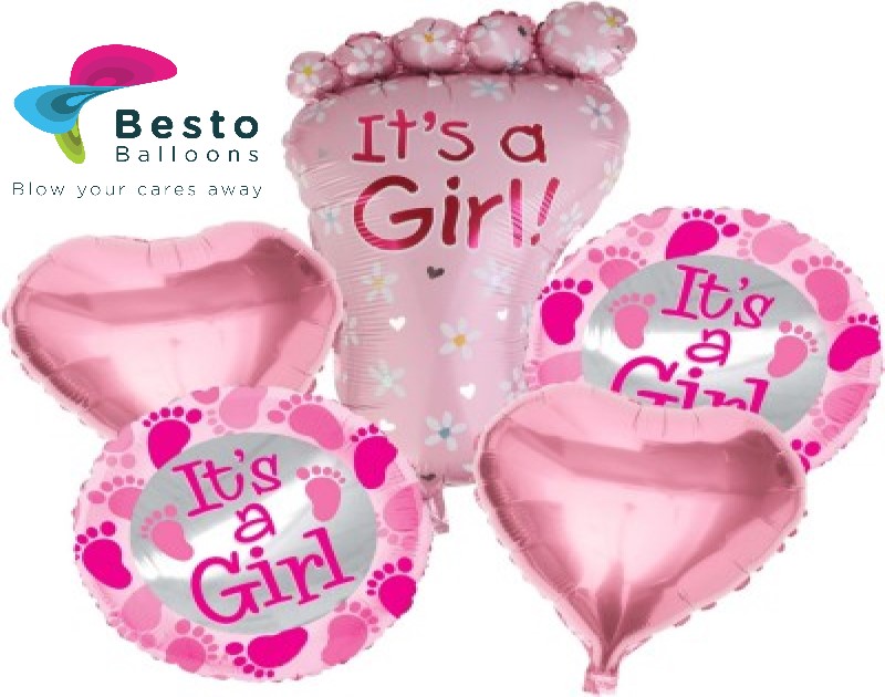 Its a Boy/Girl Foil Balloons Set