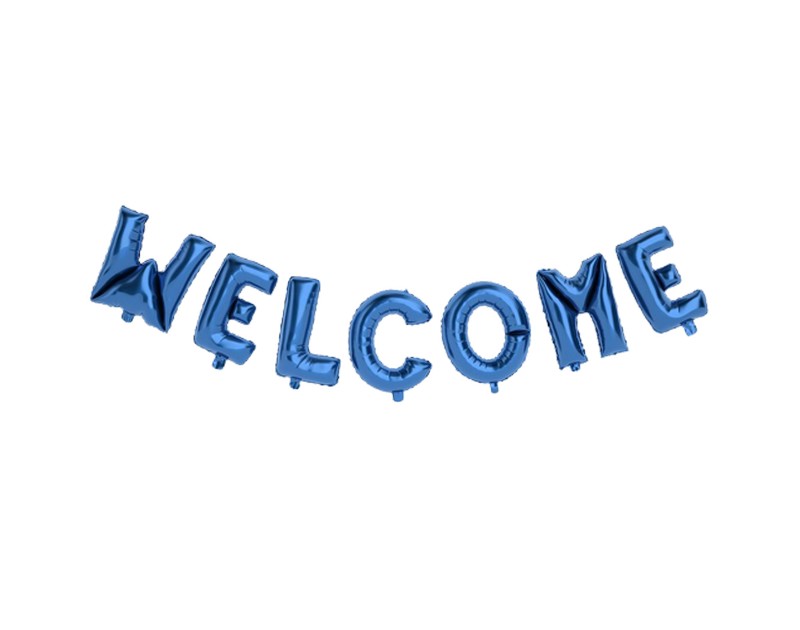 Welcome Alphabet Foil Balloons Set