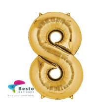 Number Foil Balloon 8 Golden
