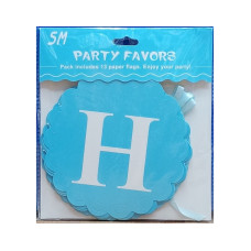 Happy Birthday Banner Light Blue