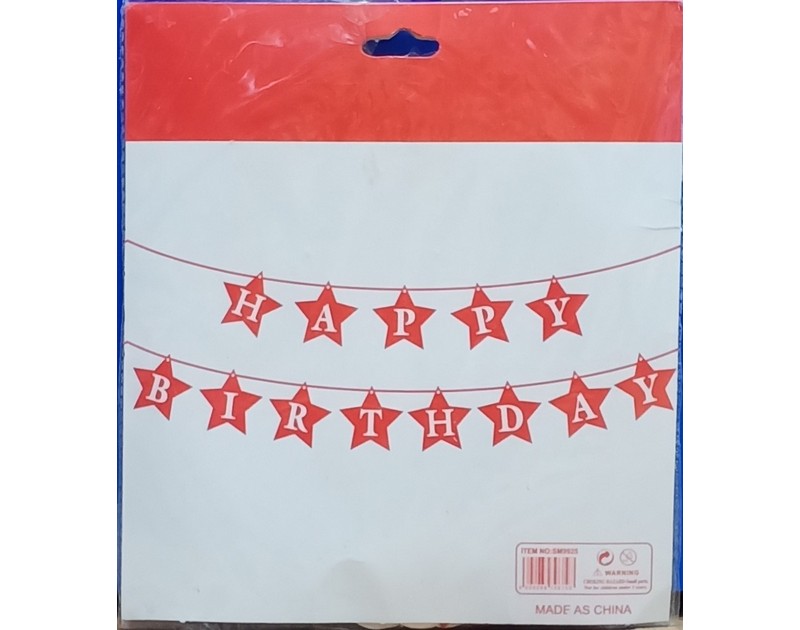 Happy Birthday Banner Red