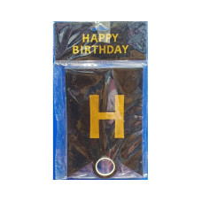 Happy Birthday Chain Black and Golden