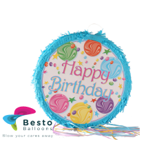 Happy Birthday Piñata 18" Round