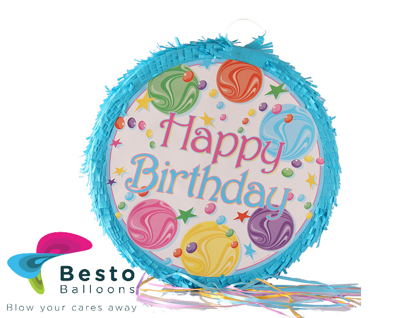 Happy Birthday Piñata 18" Round