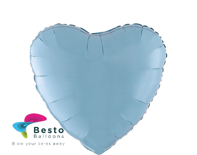 Pastel Blue Heart Shape Foil Balloon