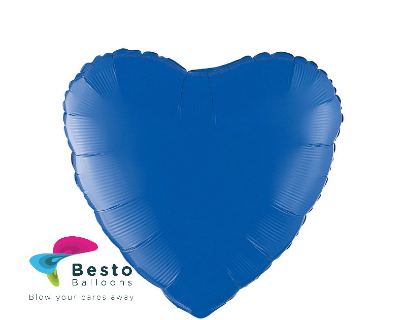 Royal Blue Heart Shape Foil Balloon