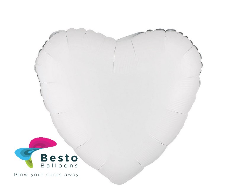 White Heart Shape Foil Balloon
