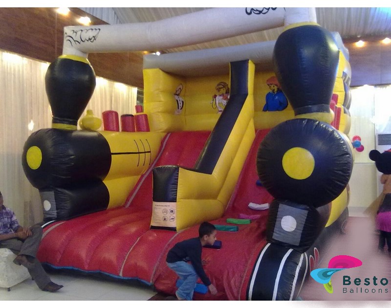 Train Inflatable Slides and Bouncing Combo Rental Service