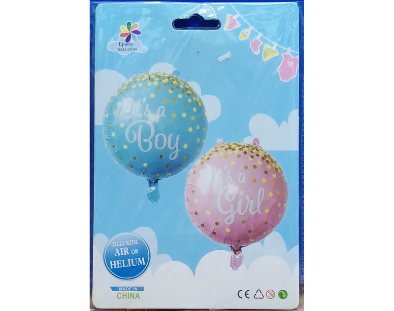 Its a Baby Girl Foil Balloons Round 18 inch