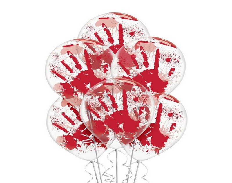 6 Pcs Hand Blood Splatter Balloons