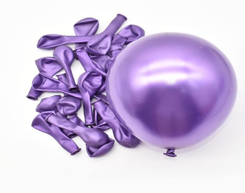 50 Pcs Small Chrome Metallic Balloons