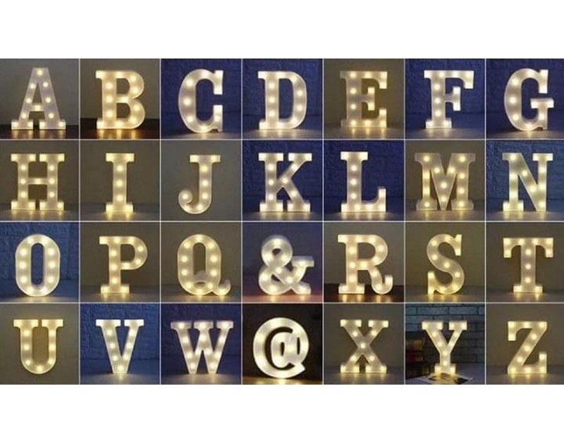 LED Alphabets Acrylic Battery Operated 10 inch
