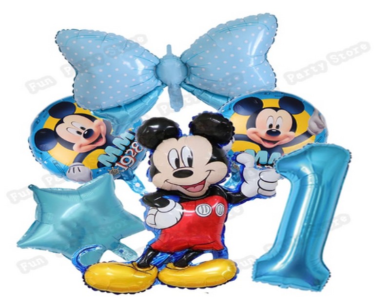 Mickey Mouse Theme Foil Balloons Set