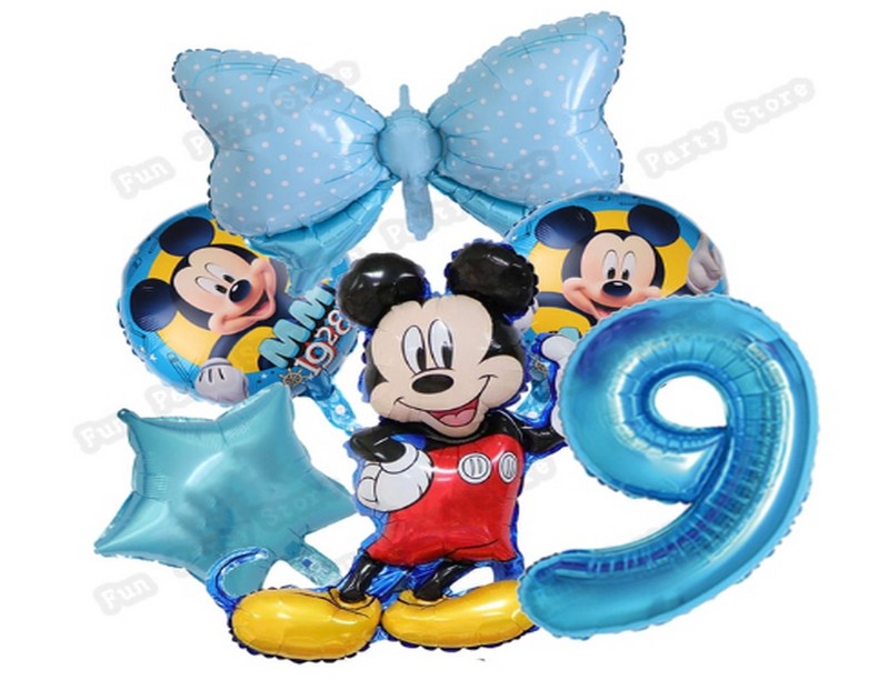 Mickey Mouse Theme Foil Balloons Set